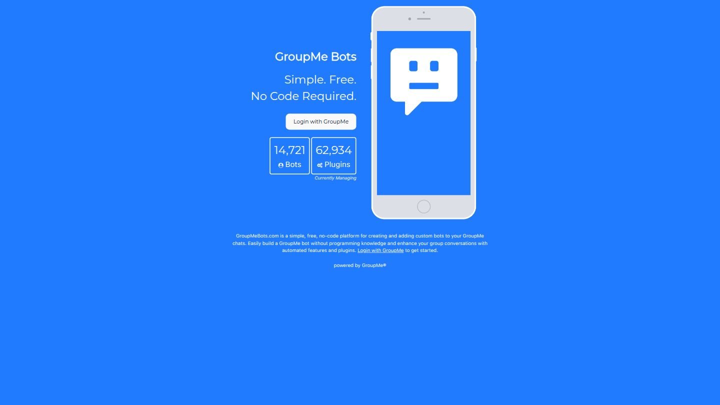 GroupMeBots.com - No-Code Bot Automation Platform